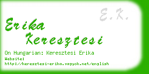 erika keresztesi business card